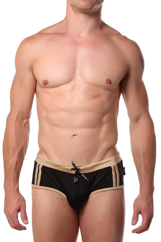 Jor Black/Gold Sport Swim Brief