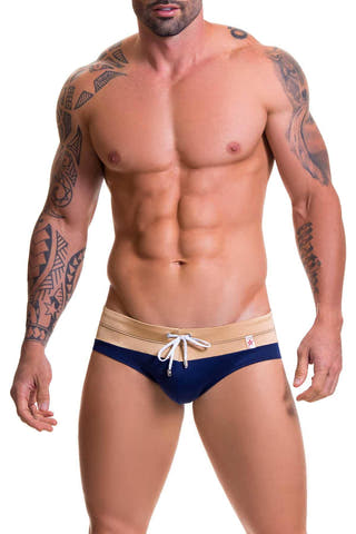 Jor Blue/Gold Lyon Swim Brief