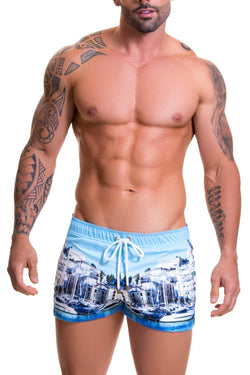 Jor Blue Ibiza-Printed Mini Swim Short thumbnail 1