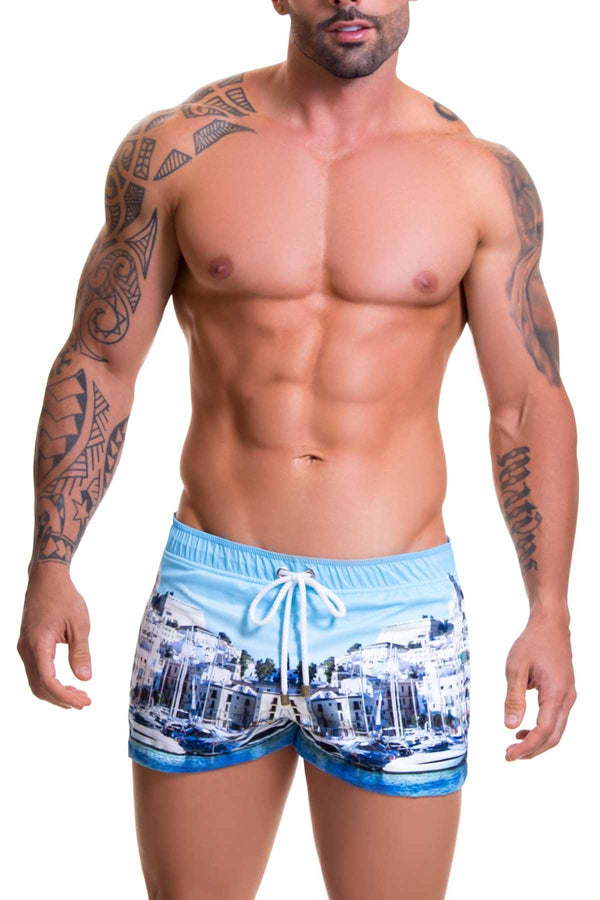 Jor Blue Ibiza-Printed Mini Swim Short