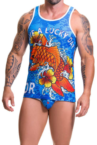Jor Blue Koi Tank Top