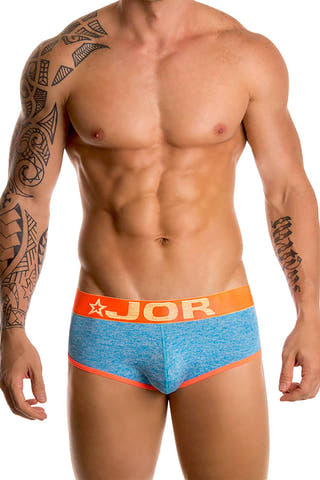 Jor Blue/Neon-Orange Brief