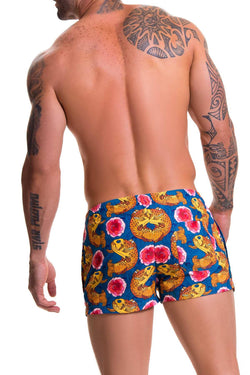 Jor Blue/Pink/Orange Koi-Printed Mini Swim Short thumbnail 2