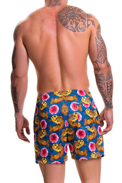 Jor Blue/Pink/Orange Koi-Printed Swim Short thumbnail 2