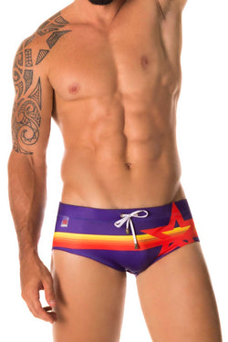 Jor Blue/Rainbow Swim Brief thumbnail 2