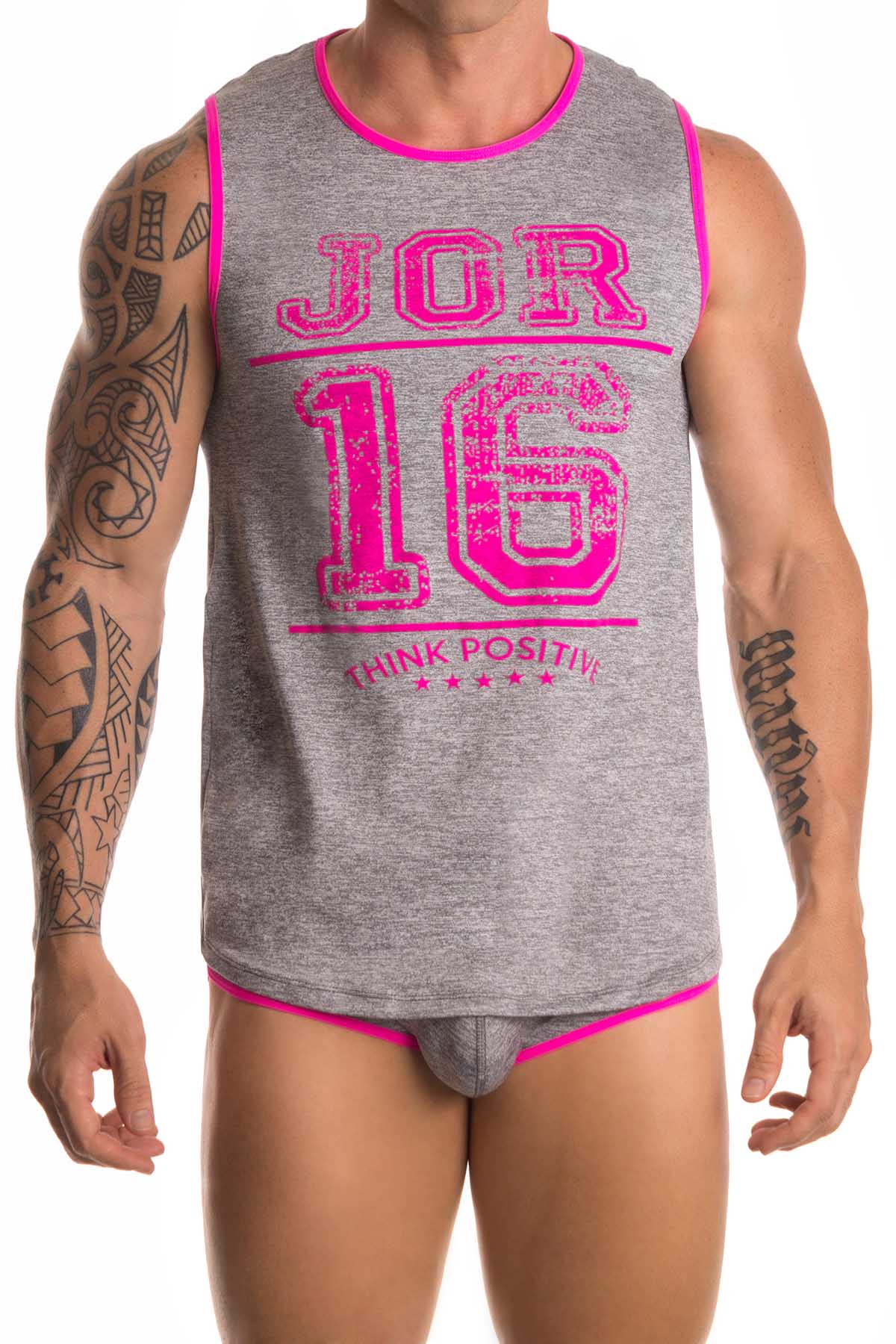 Jor Gray Neon Tank Top