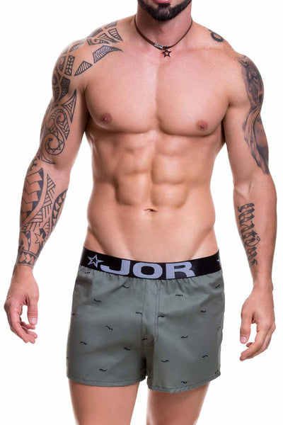 Jor Green Shark-Print Relax Boxer Short