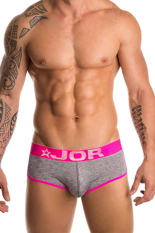 Jor Grey/Neon-Pink Brief