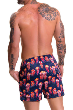 Jor Navy/Red Jellyfish-Printed Beach Swim Short thumbnail 2