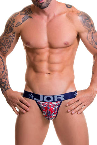 Jor Navy/Red Printed Renaissance Jock