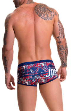 Jor Navy/Red Printed Renaissance Swim Boxer thumbnail 2