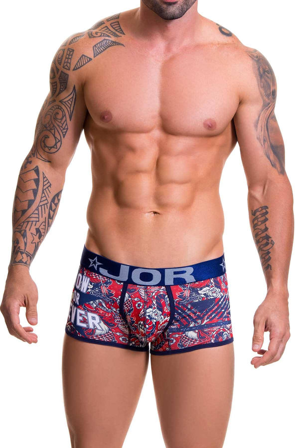 Jor Navy/Red Printed Renaissance Trunk