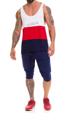 Jor Navy/Red Thunder Tank Top thumbnail 2