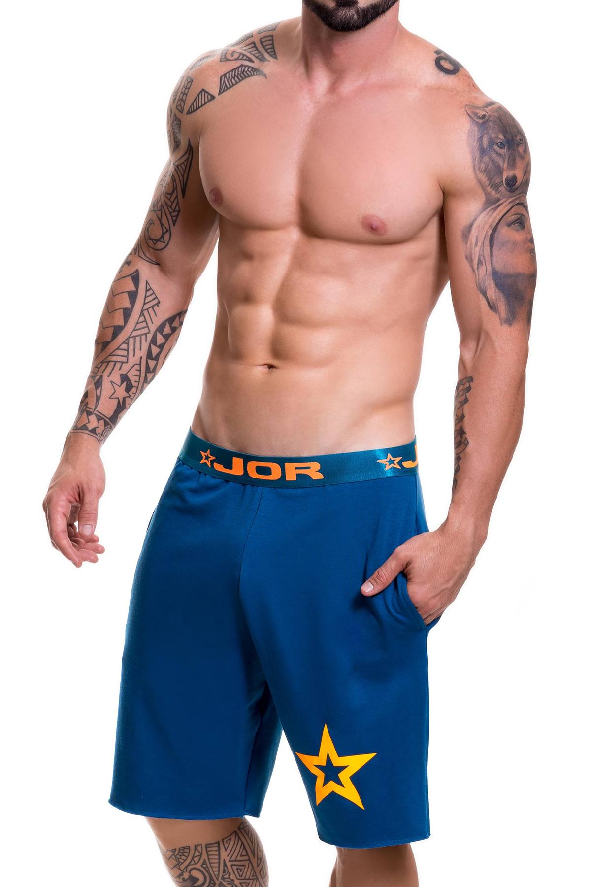 Jor Petrol-Blue Match Athletic Short