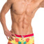 Jor Printed Orange Swim Trunk