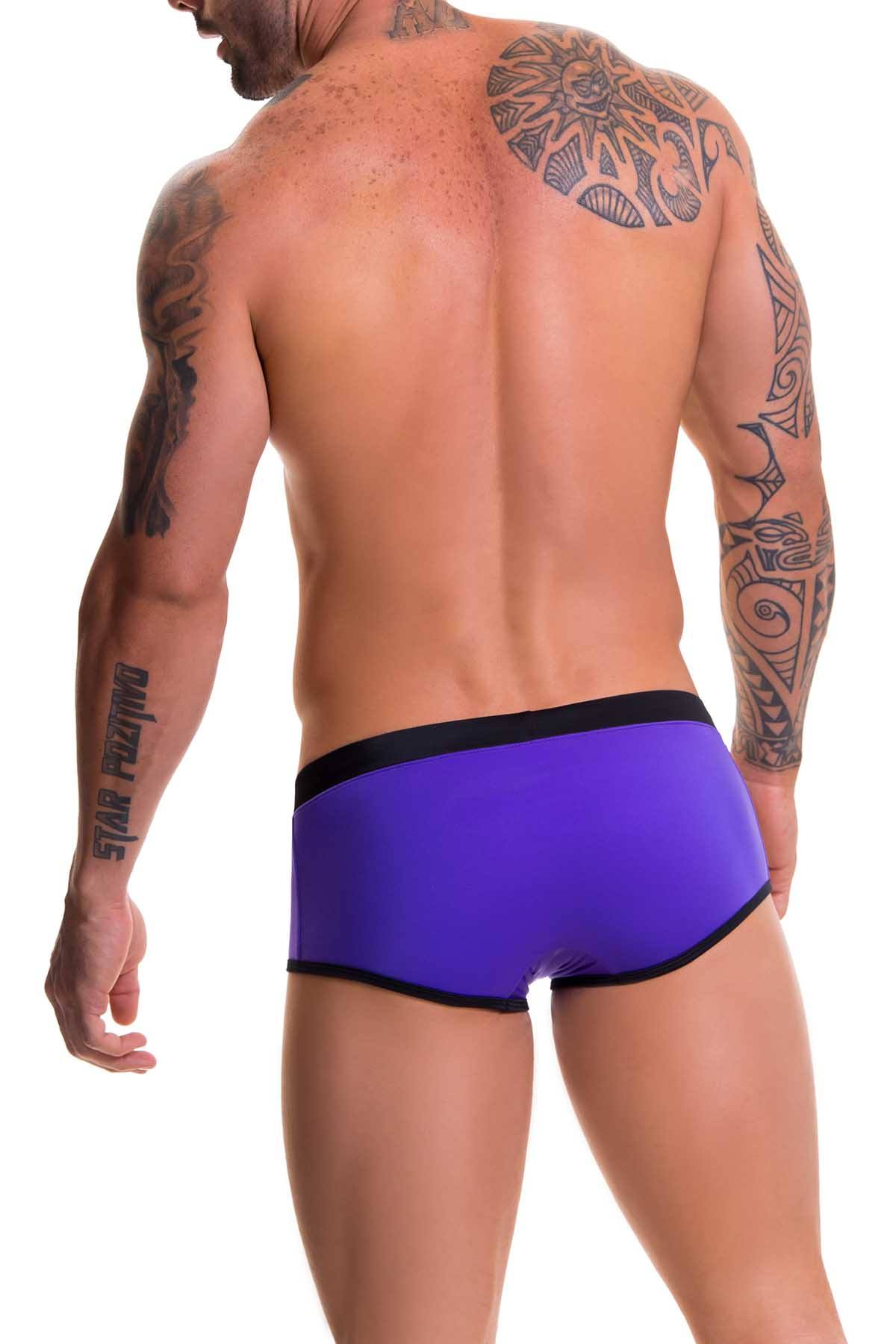 Jor Purple/Black Swim Boxer