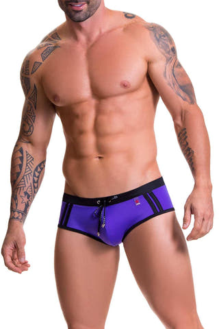 Jor Purple/Black Swim Brief
