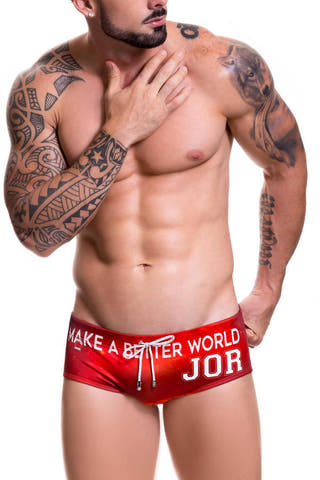 Jor Red Believe Swim Brief