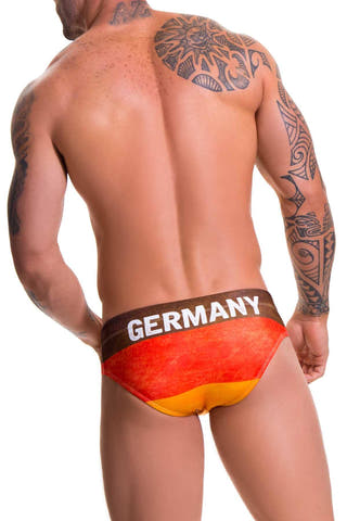 Jor Red/Black Germany-Printed Swim Brief