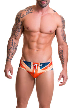 Jor Red/Blue England-Printed Swim Brief thumbnail 2
