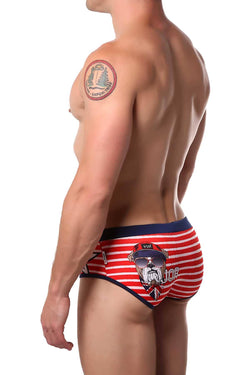 Jor Red Printed Frankie Swim Brief thumbnail 2