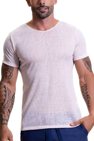 Jor Rose-Pink Maui Sheer T-Shirt