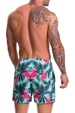 Jor Teal/Pink Miami-Printed Swim Short thumbnail 2