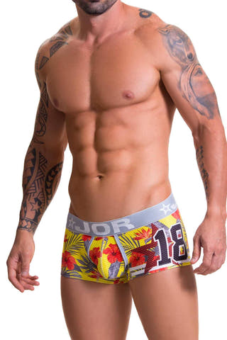 Jor Yellow/Printed Hawaii Trunk