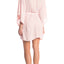 Josie by Natori Bardot Boho Embroidery Wrap Robe in Light Pink