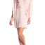 Josie by Natori Bardot Boho Embroidery Wrap Robe in Light Pink