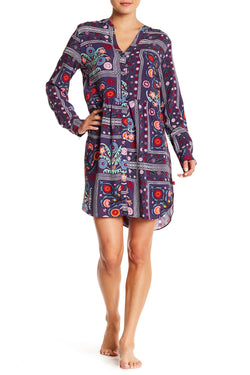 Josie by Natori Boheme Challis Sleepshirt in Purple thumbnail 3
