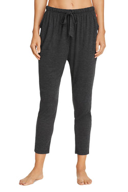 Josie by Natori Heather-Granite Cropped Jogger Lounge Pant thumbnail 2
