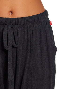 Josie by Natori Heather-Granite Cropped Jogger Lounge Pant thumbnail 3