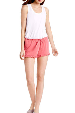 Josie by Natori Jersey Modal Heathers Short in Coral thumbnail 3