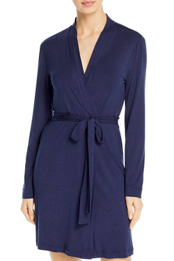 Josie by Natori Modal Knit Wrap Robe in Midnight thumbnail 3