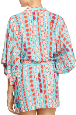 Josie by Natori True-Blue/Cotton-Candy Summer Festival Happi-Coat thumbnail 3