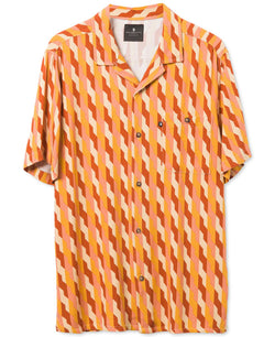 Junk Food Alexei Short Sleeve Printed Camp Shirt Bombay Rust thumbnail 1