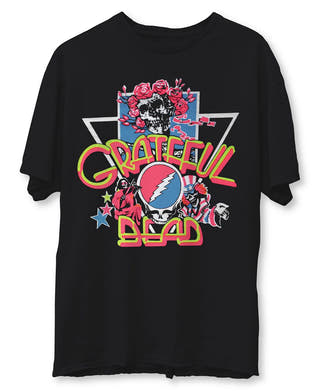 Junk Food Grateful Dead Short Sleeve Tee Shirt Black