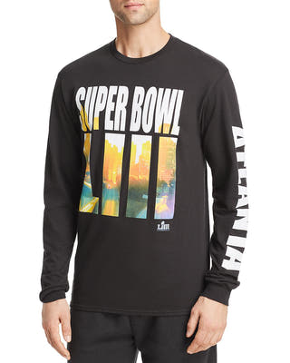 Junk Food Long-sleeve Super Bowl Graphic Tee Black
