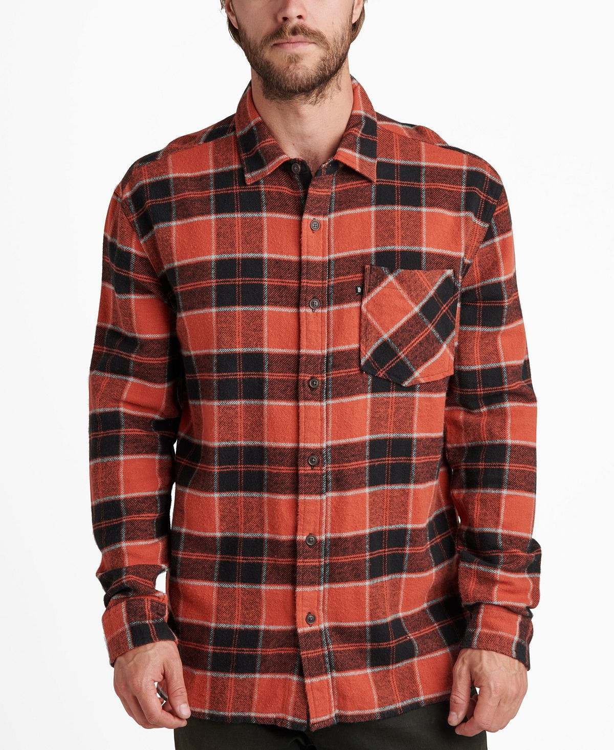 Junk Food Paxon Long Sleeve Plaid Chunky Shirt Siracha