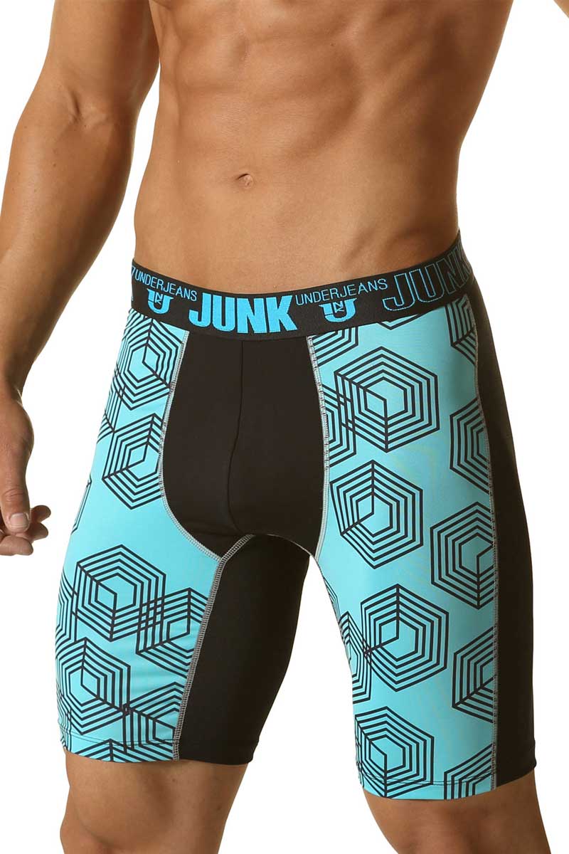 Junk Underjeans Aqua Snare Knee Length Boxer