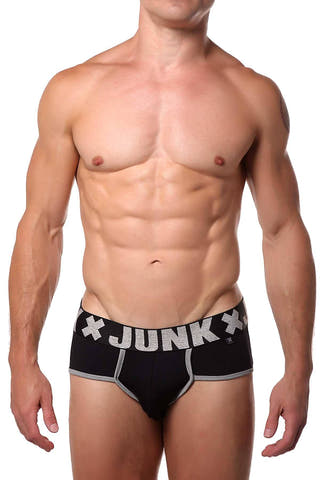 Junk Underjeans Black Burn Brief