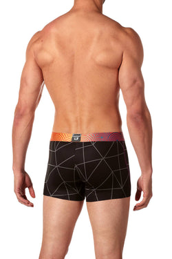 Junk Underjeans Black Geometric-Print Tango Trunk thumbnail 2