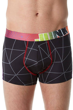 Junk Underjeans Black Geometric-Print Tango Trunk thumbnail 3
