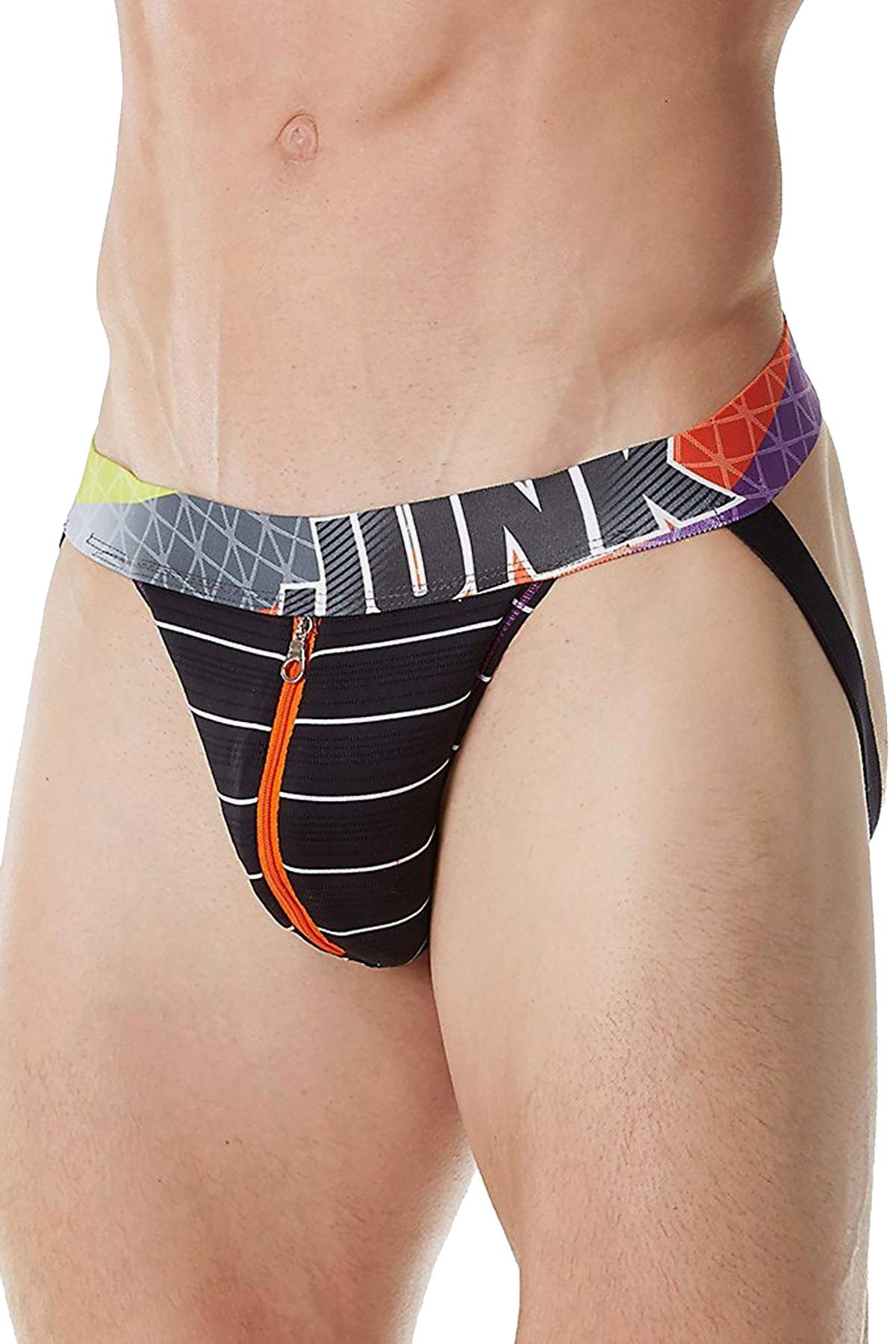 Junk Underjeans Black Jive Zipper-Pouch Jockstrap