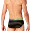 Junk Underjeans Black Striped Hustle Brief