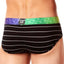 Junk Underjeans Black Striped Hustle Brief