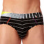 Junk Underjeans Black Striped Hustle Brief