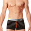 Junk Underjeans Black Striped Rumba Zipper-Pouch Trunk