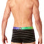 Junk Underjeans Black Striped Rumba Zipper-Pouch Trunk